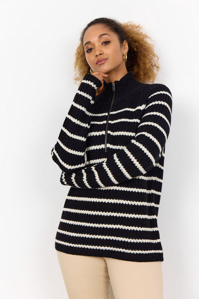 SC-REMONE STRIPE 33 Pullover Black