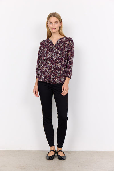 SC-FELICITY AOP 476 T-shirt Bordeaux