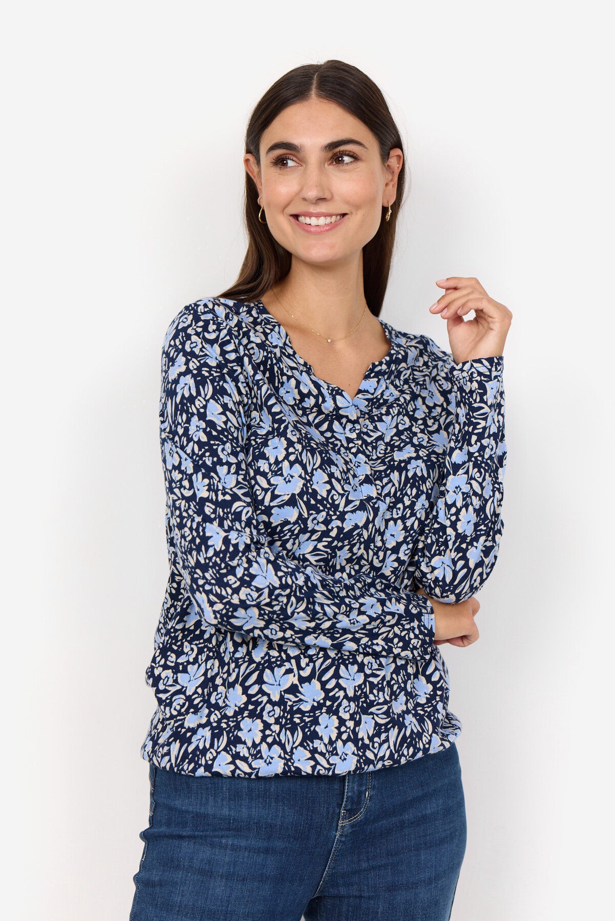 SC-FELICITY AOP 493 Blouse Light blue