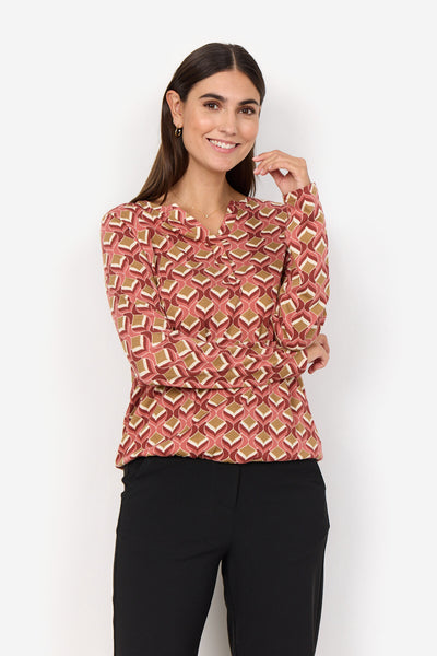 SC-FELICITY AOP 487 Blouse Rose