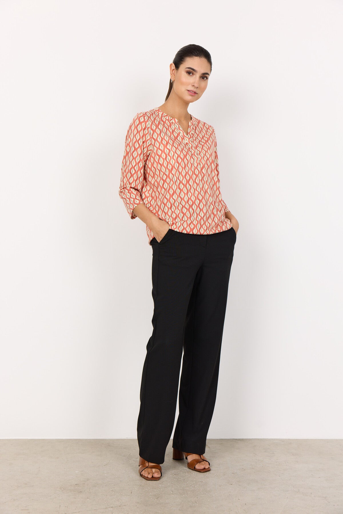 SC-FELICITY AOP 507 Blouse Orange