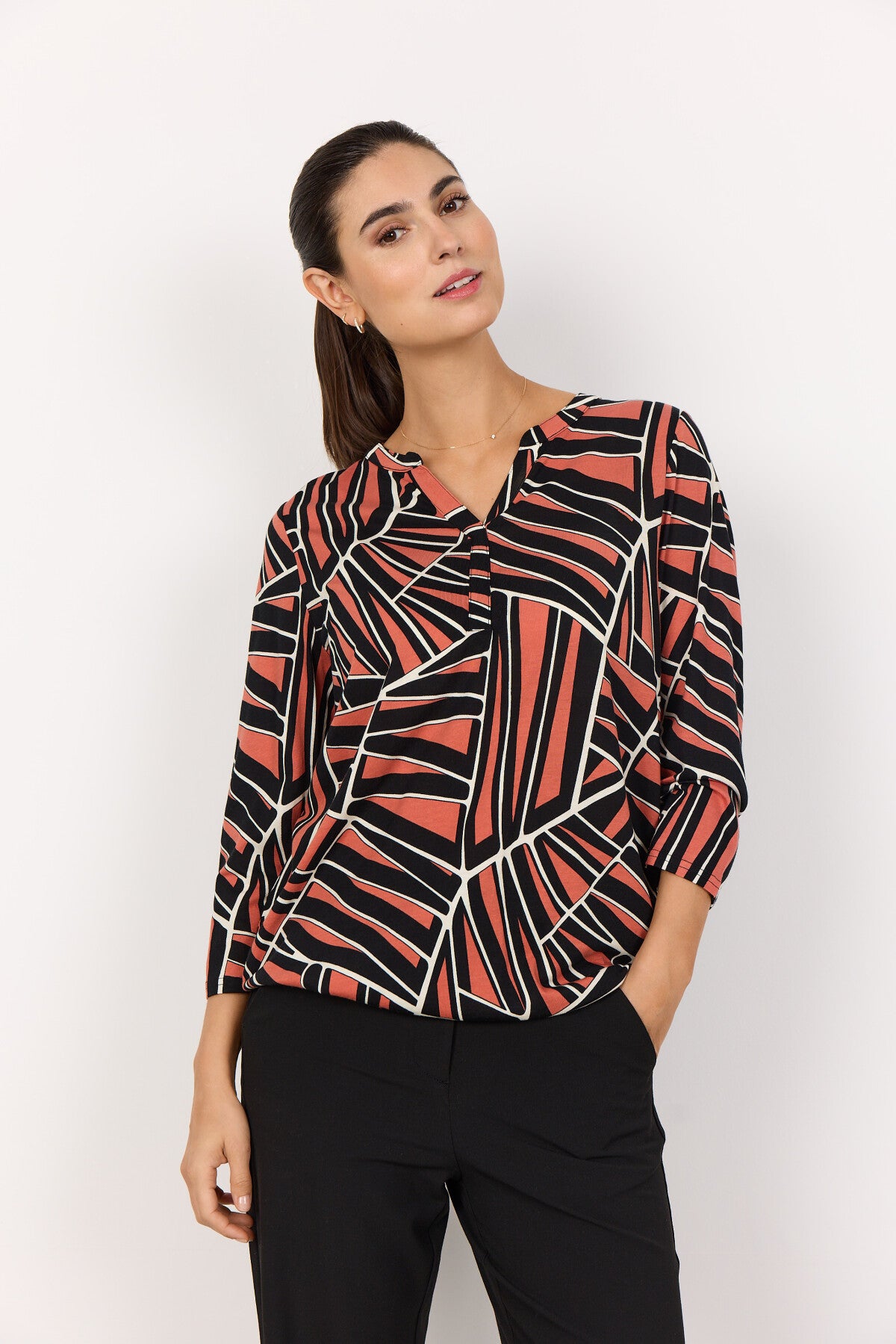 SC-FELICITY AOP 510 Blouse Orange