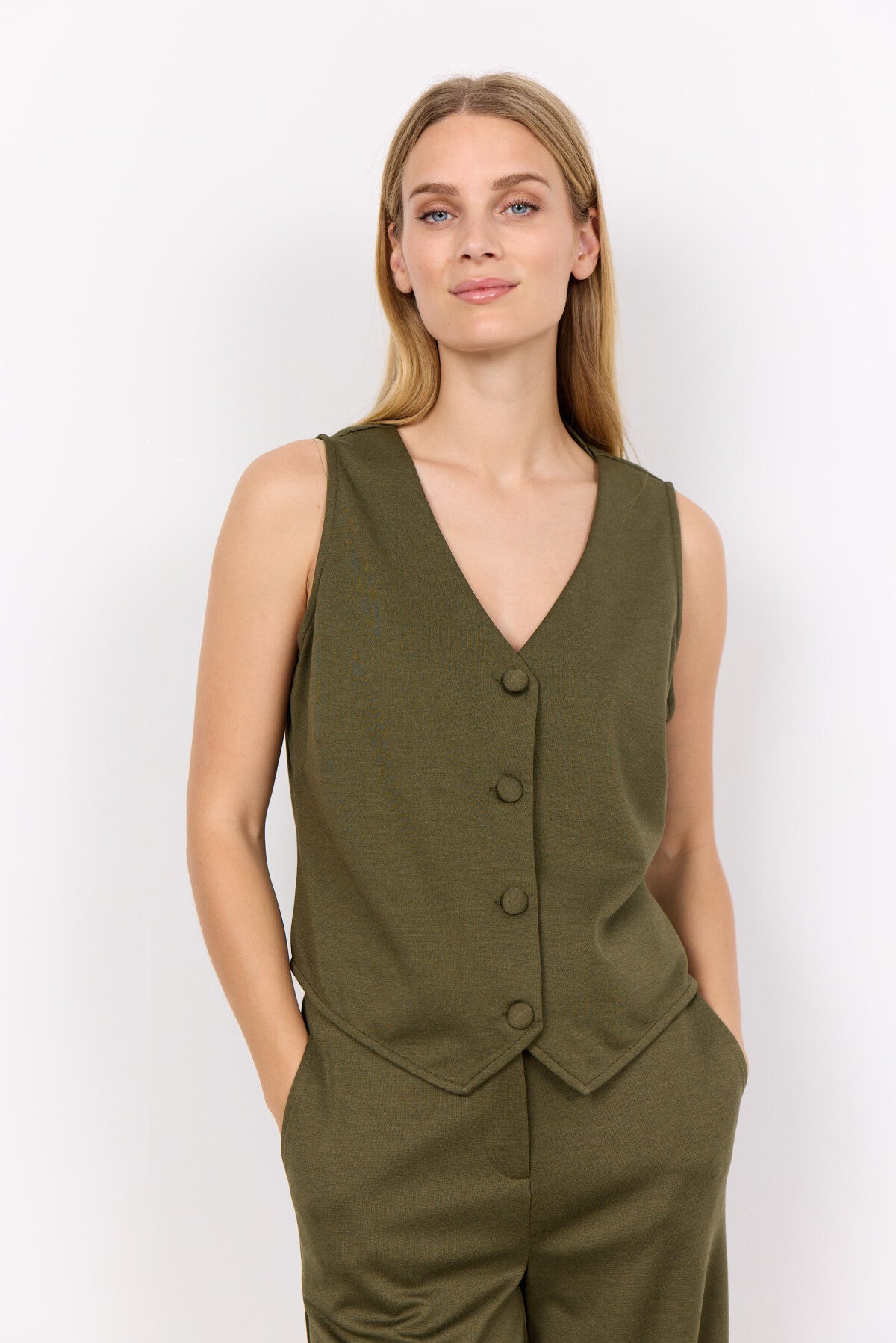 SC-DANIELA 10 Waistcoat Olive