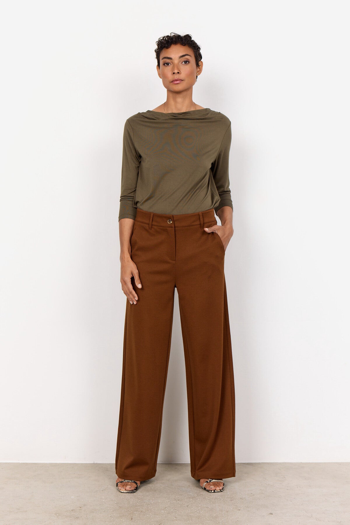 SC-DANIELA 9 Pants Brown