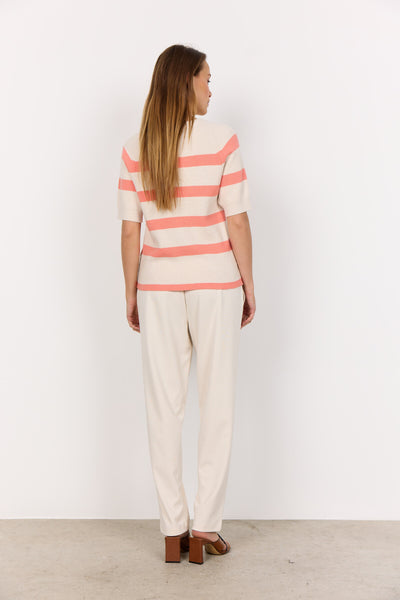 SC-KANITA STRIPE 19 Pullover Coral