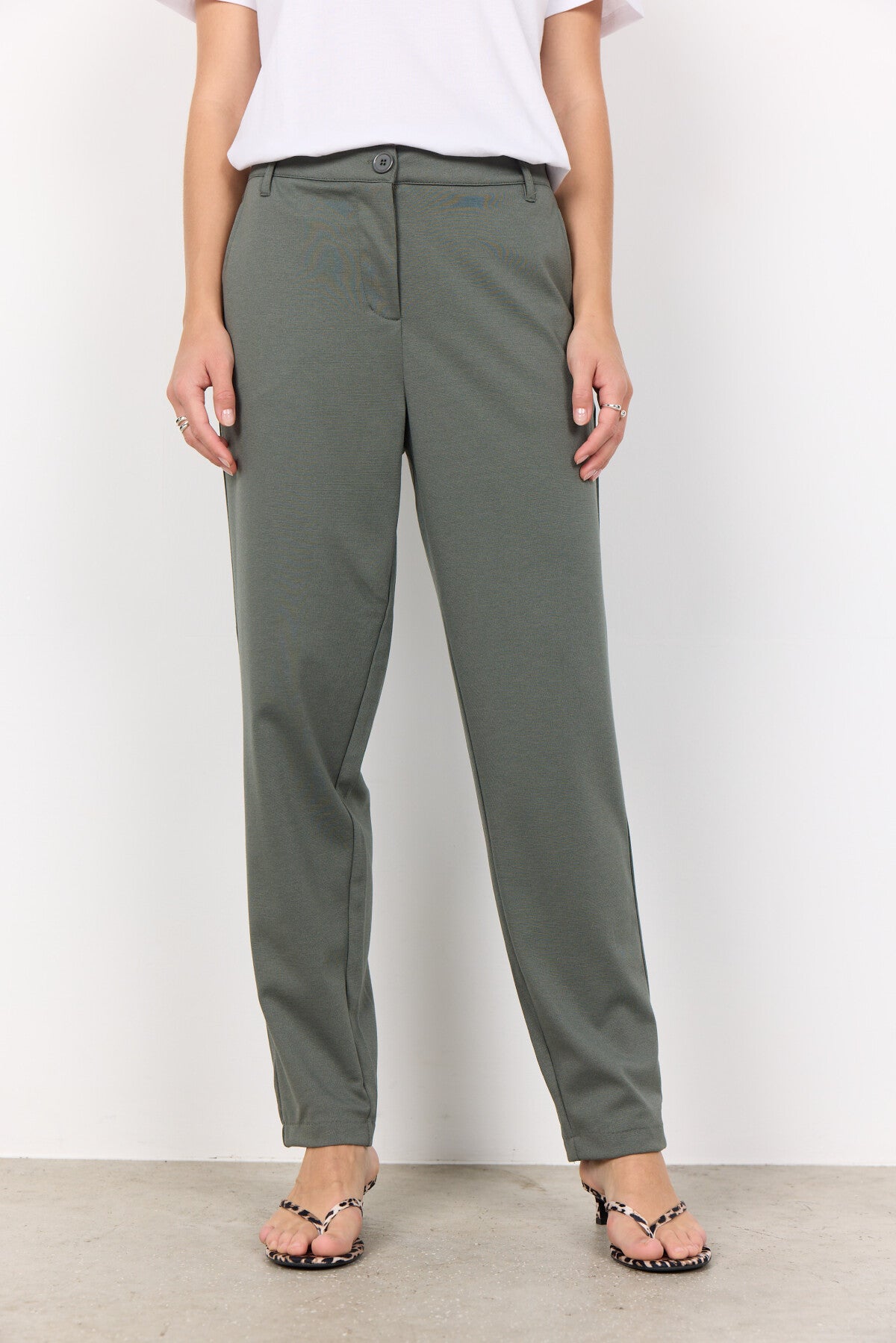 SC-DANIELA 7 Pants Dusty Green