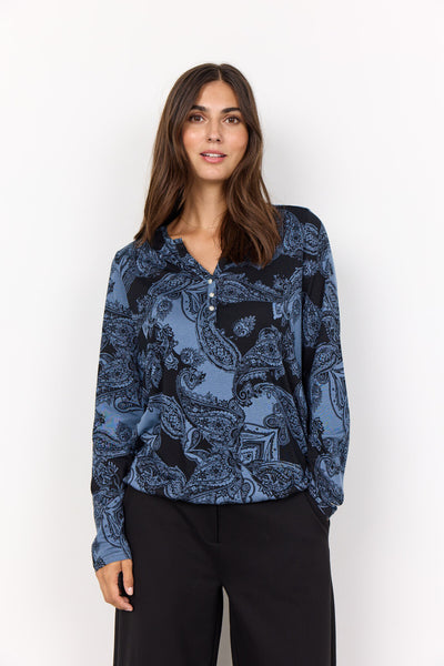 SC-FELICITY AOP 483 Blouse Blue