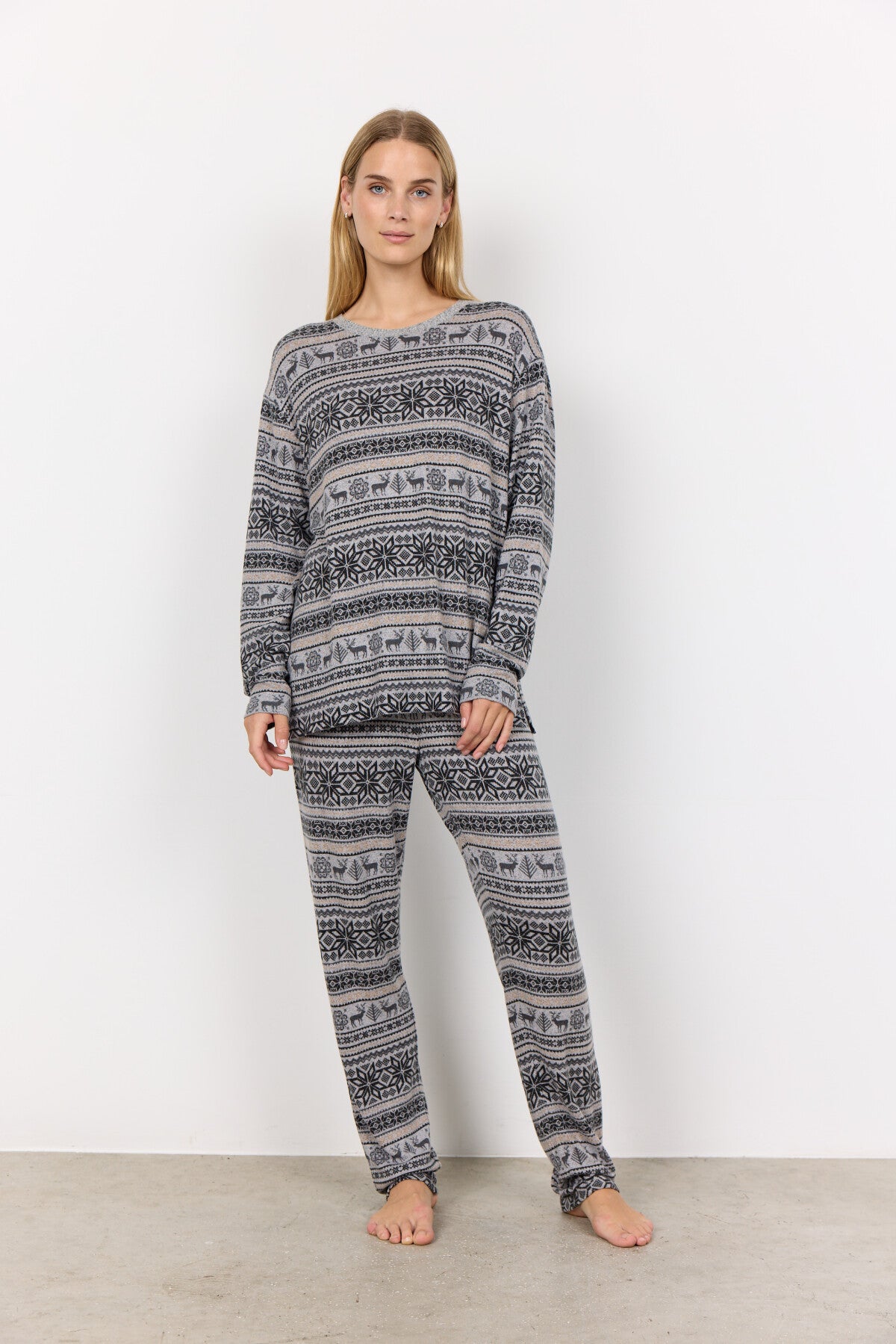 SC-BIARA AOP SET 127 Pyjamas Grey