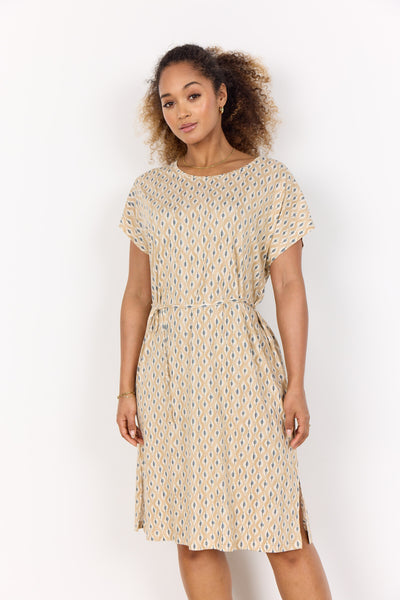 SC-FELICITY AOP 508 Dress Sand
