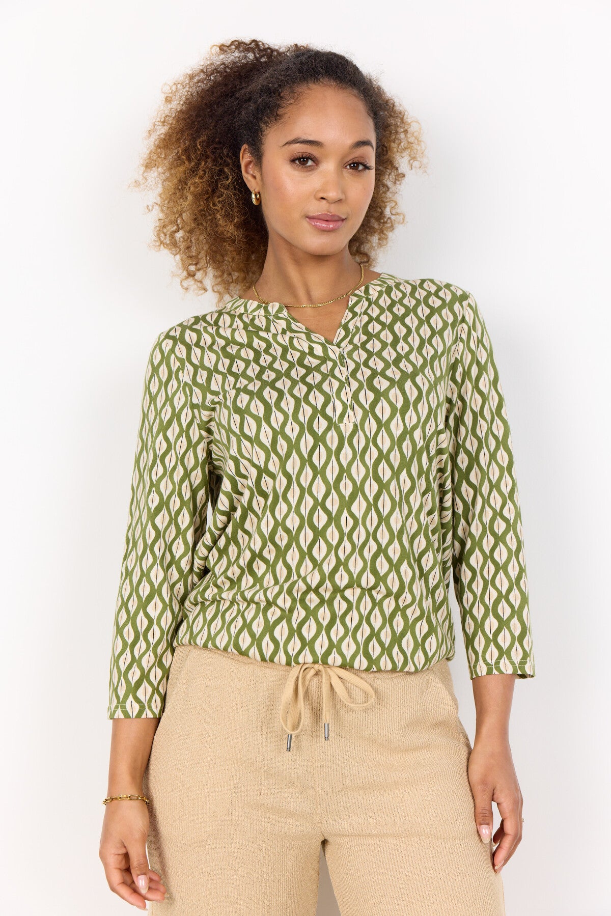 SC-FELICITY AOP 507 Blouse Green