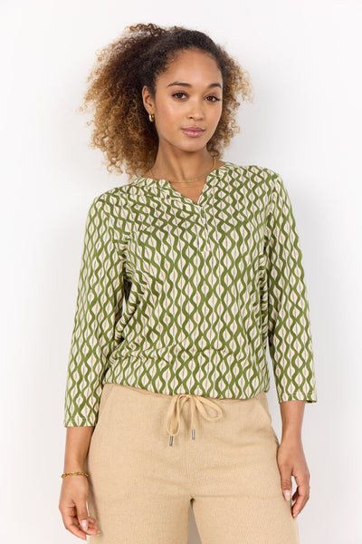 SC-FELICITY AOP 507 Blouse Green