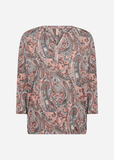 SC-FELICITY AOP 511 Blouse Coral