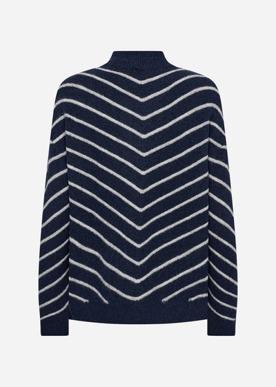 SC-NESSIE STRIPE 53 Pullover Dark blue