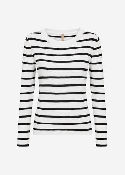 SC-DOLLIE STRIPE 777 Pullover Off white