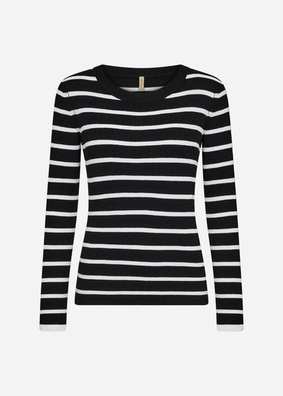 SC-DOLLIE STRIPE 777 Pullover Black