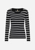 SC-DOLLIE STRIPE 777 Pullover Black