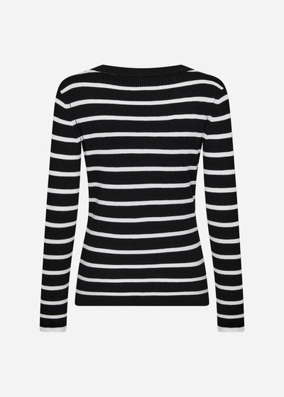 SC-DOLLIE STRIPE 777 Pullover Black