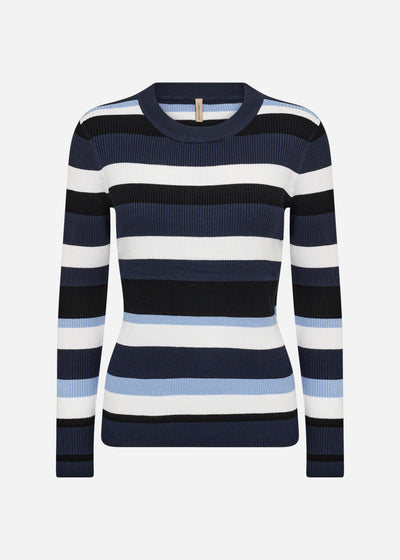 SC-DOLLIE STRIPE 779 Pullover Light blue