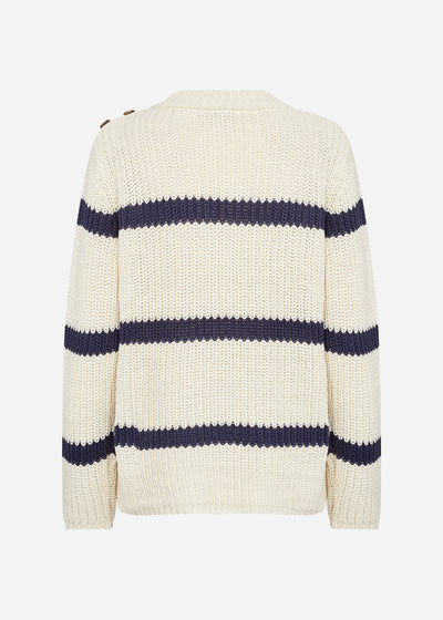 SC-REMONE STRIPE 32 Pullover Cream