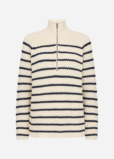 SC-REMONE STRIPE 33 Pullover Cream