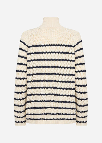 SC-REMONE STRIPE 33 Pullover Cream