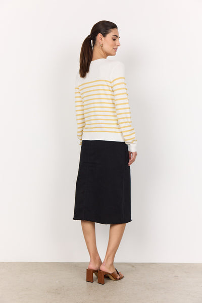 SC-DOLLIE STRIPE 784 Cardigan Yellow