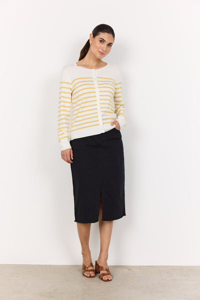 SC-DOLLIE STRIPE 784 Cardigan Yellow