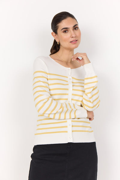 SC-DOLLIE STRIPE 784 Cardigan Yellow