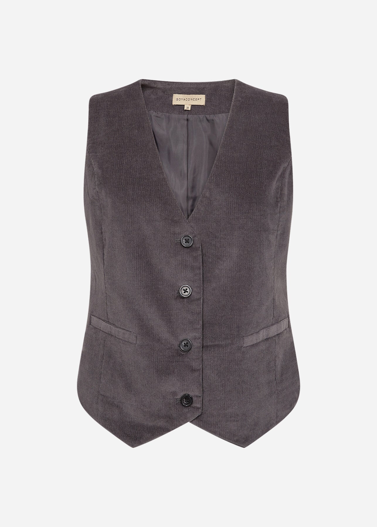 SC-IVALOU 1 Waistcoat Dark grey