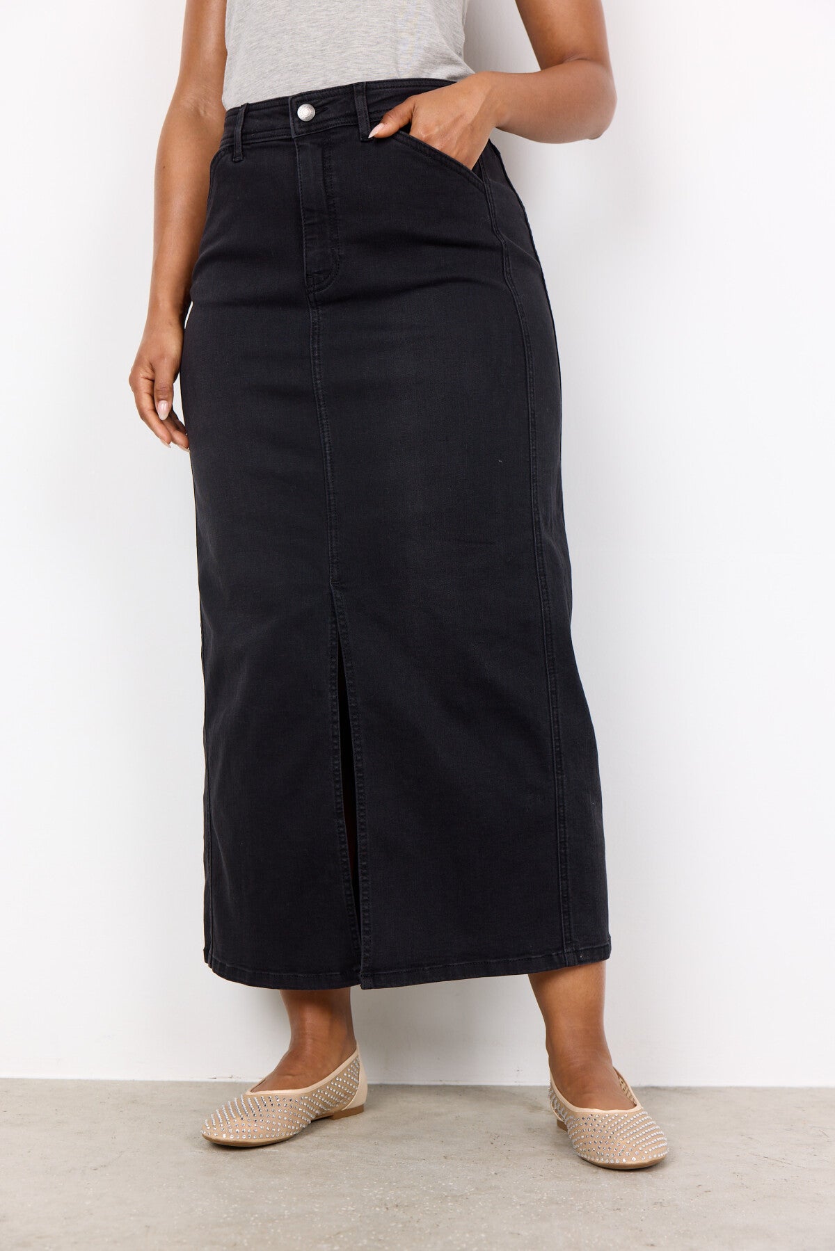 SC-KIMBERLY 32 Skirt Dark grey