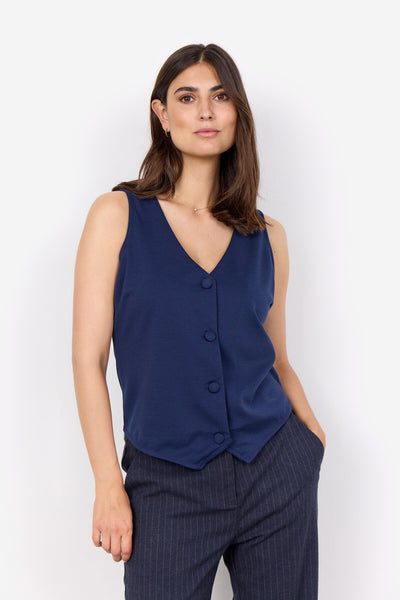 SC-DANIELA 10 Waistcoat Dark blue