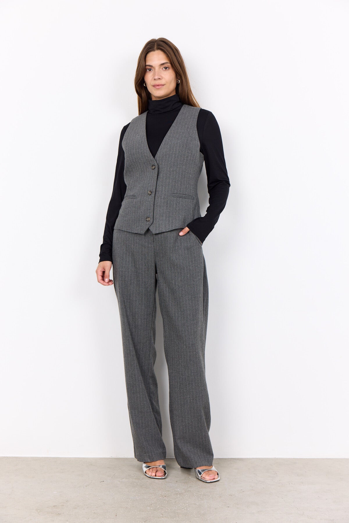 SC-ISABELLE 1 Waistcoat Dark grey