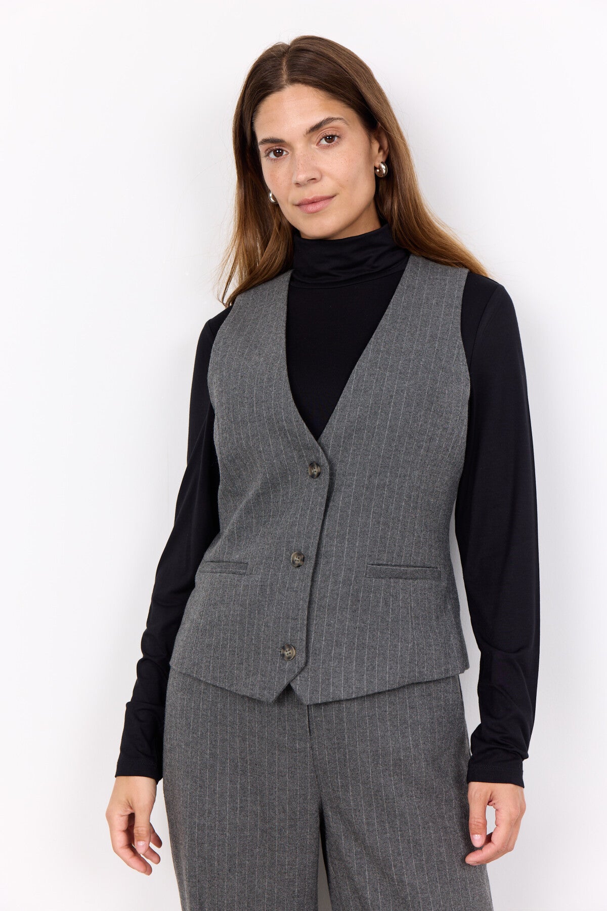 SC-ISABELLE 1 Waistcoat Dark grey