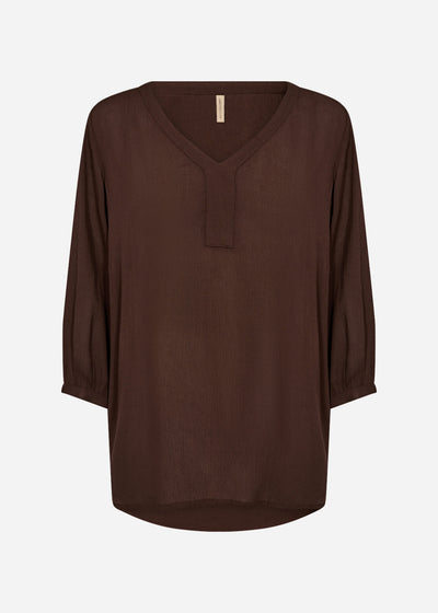 SC-RUTH TOP 1 Blouse Dark brown