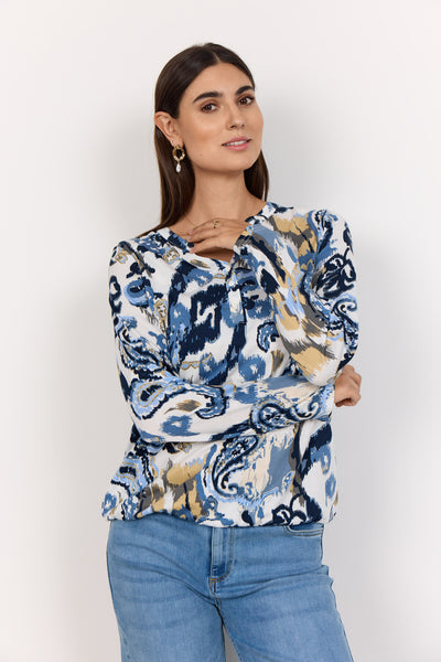 SC-FELICITY AOP 502 Blouse Light blue