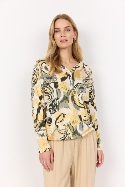 SC-FELICITY AOP 502 Blouse Yellow