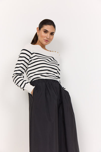 SC-DOLLIE STRIPE 783 Pullover Black