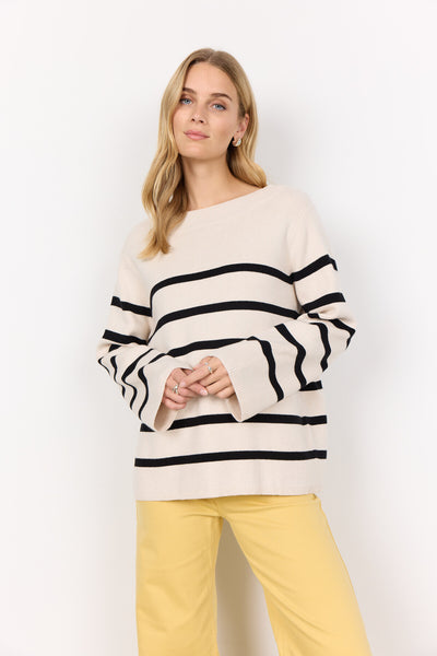 SC-KANITA STRIPE 21 Pullover Black