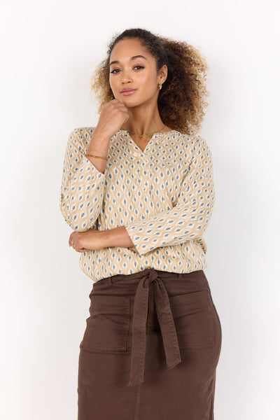 SC-FELICITY AOP 507 Blouse Sand