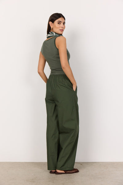 SC-RACHELLE 4-C Pants Dark green