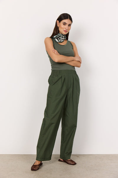 SC-RACHELLE 4-C Pants Dark green